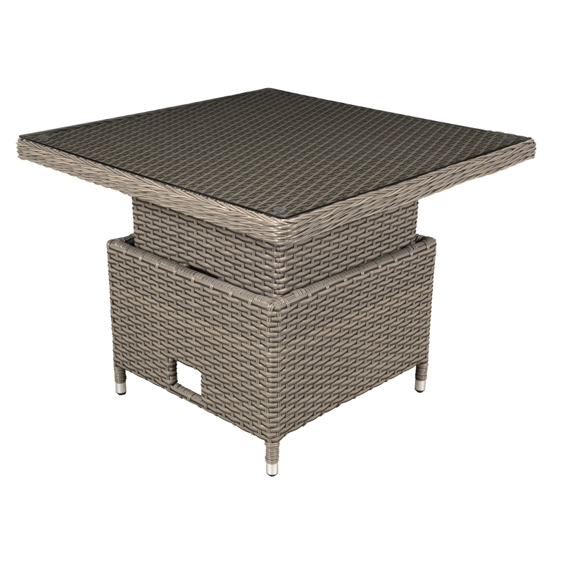 Dellonda DG73 Chester Rattan Wicker Adjustable-Height Outdoor Dining Table - additional view 5