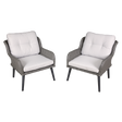 Dellonda DG79 Buxton Rattan Wicker Outdoor Chair Set 2pc