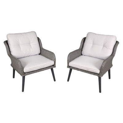 Dellonda DG79 Buxton Rattan Wicker Outdoor Chair Set 2pc