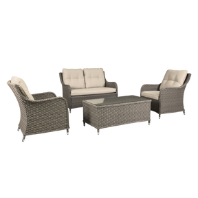 Dellonda DG87 Chester Rattan Wicker Outdoor Lounge Set 4pc