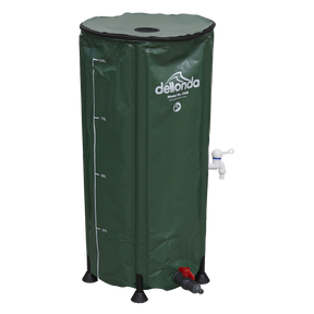 Dellonda DG8 Collapsible PVC Garden Water Butt with Zipped Lid & Drain Tap 100L