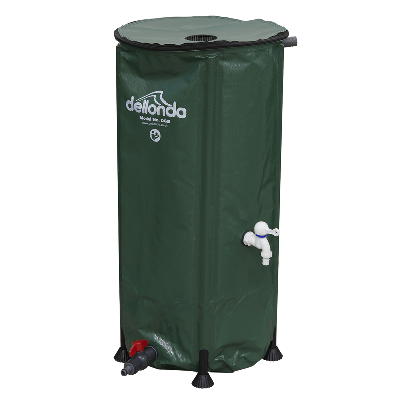 Dellonda DG8 Collapsible PVC Garden Water Butt with Zipped Lid & Drain Tap 100L - additional view 2