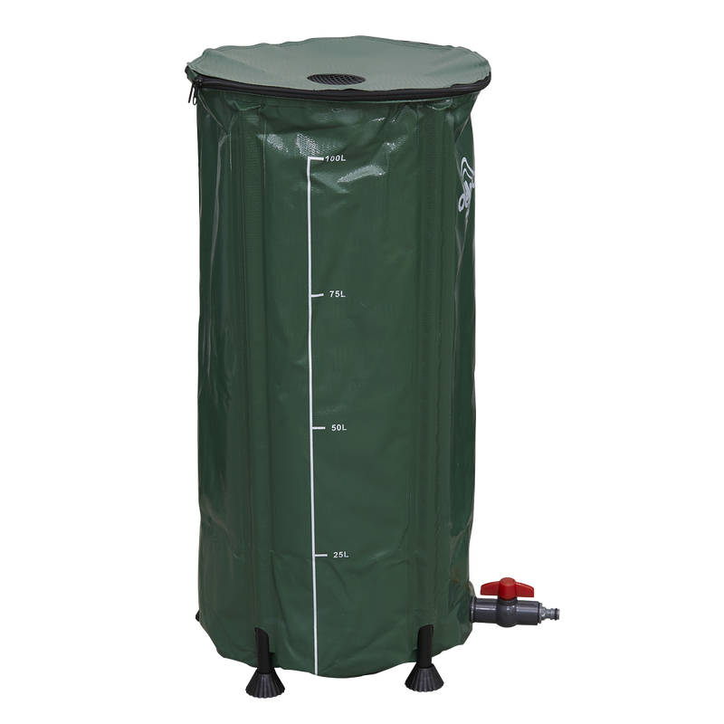 Dellonda DG8 Collapsible PVC Garden Water Butt with Zipped Lid & Drain Tap 100L - additional view 3
