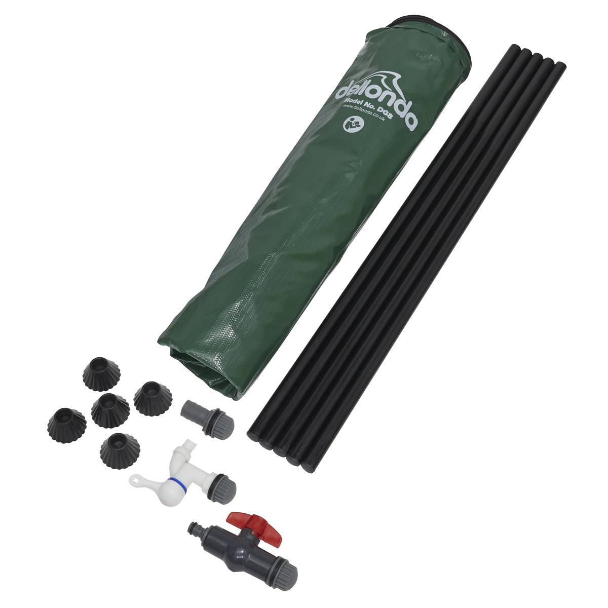 Dellonda DG8 Collapsible PVC Garden Water Butt with Zipped Lid & Drain Tap 100L - additional view 5