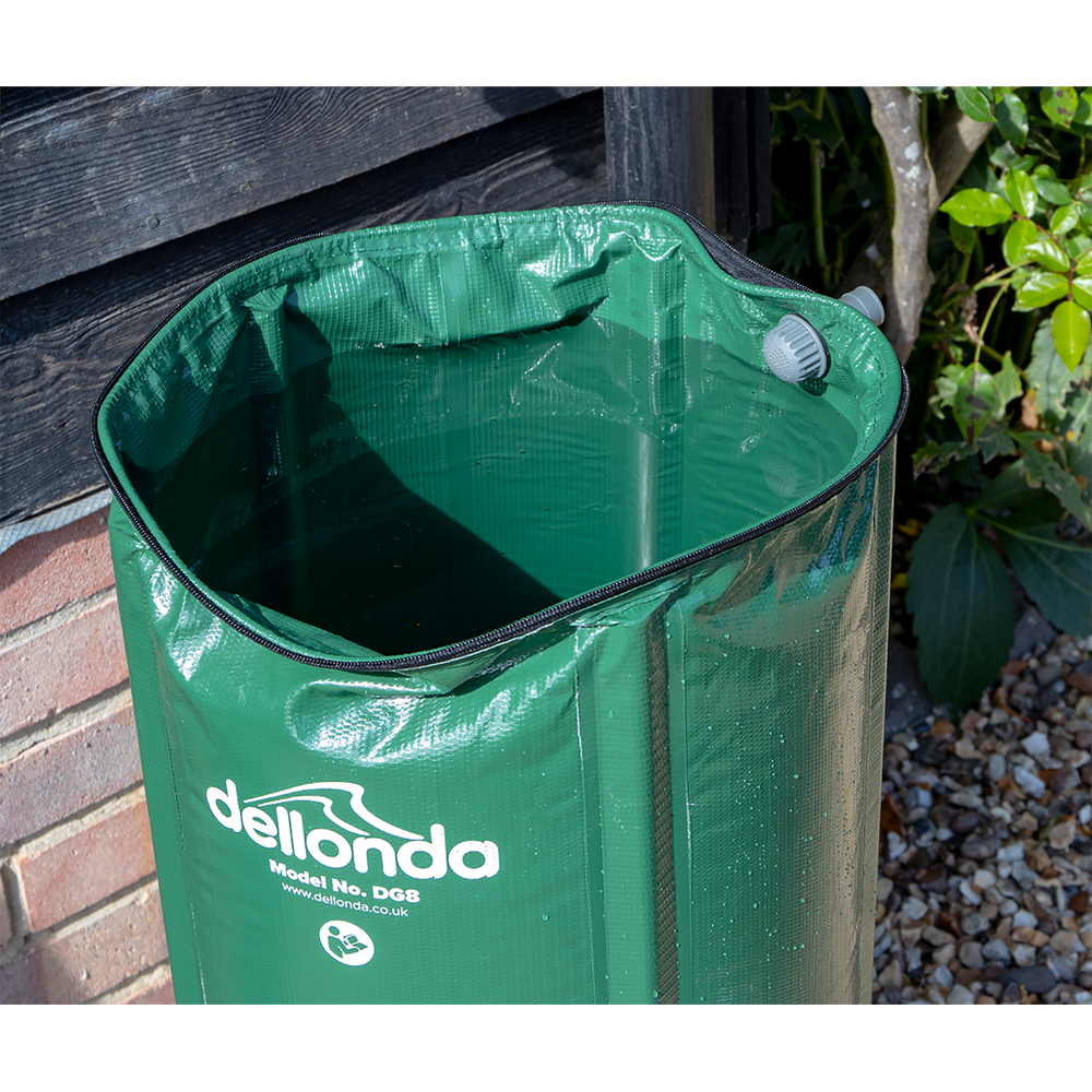 Dellonda DG9 Collapsible PVC Garden Water Butt with Zipped Lid & Drain Tap 250L - additional view 2
