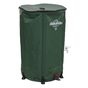 Dellonda DG9 Collapsible PVC Garden Water Butt with Zipped Lid & Drain Tap 250L
