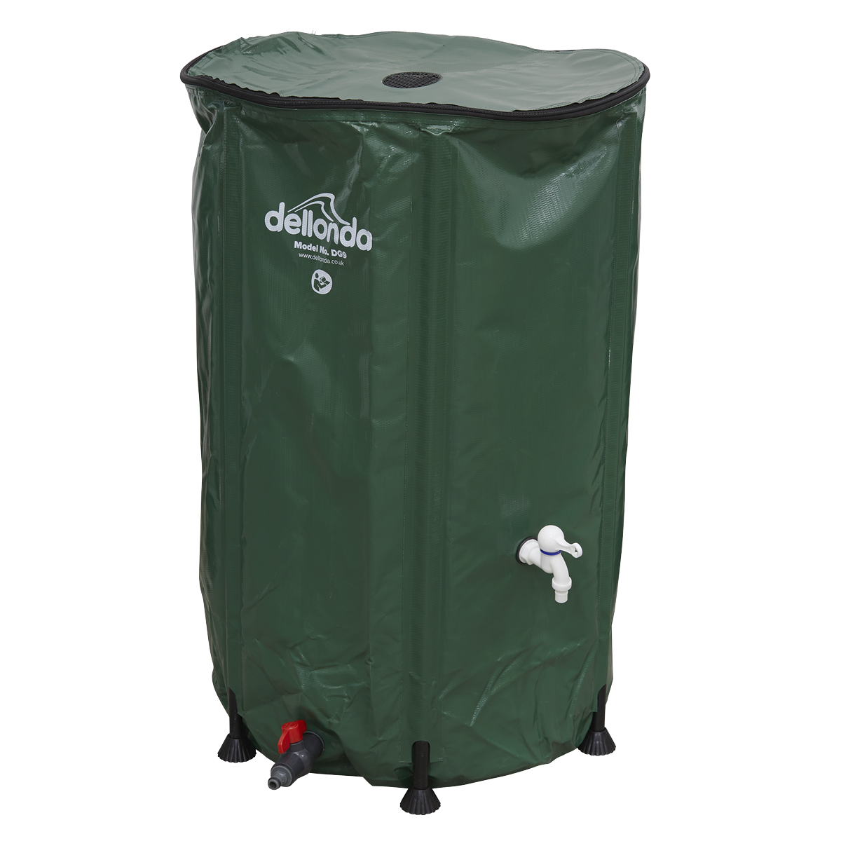 Dellonda DG9 Collapsible PVC Garden Water Butt with Zipped Lid & Drain Tap 250L - additional view 9