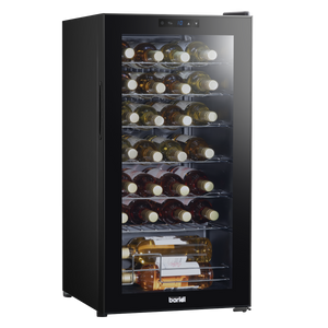 Baridi DH10 28 Bottle Wine Fridge with Digital Touchscreen Controls & LED Light - Black