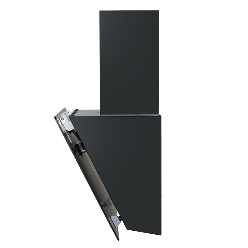 Baridi DH105 Angled Chimney Cooker Hood with Touch Controls & Carbon Filters 60cm - Black Glass - additional view 2
