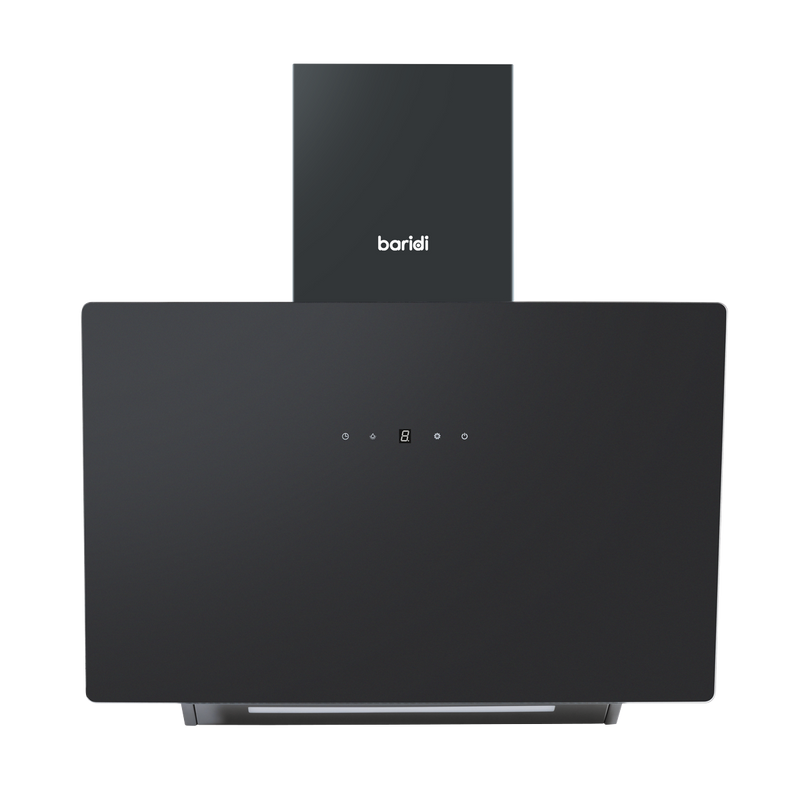 Baridi DH105 Angled Chimney Cooker Hood with Touch Controls & Carbon Filters 60cm - Black Glass - additional view 13