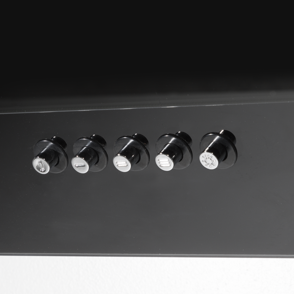 Baridi DH106 Angled Chimney Cooker Hood with Carbon Filters & LED Lamp 90cm, Energy Class A - Black - additional view 10