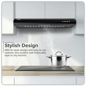 Baridi DH107 Visor Cooker Hood Extractor Fan 60cm - Black - additional view 3