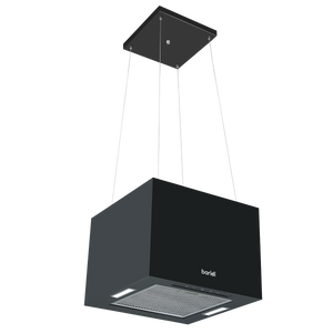 Baridi DH109 Square Island Cooker Hood 40cm - Black