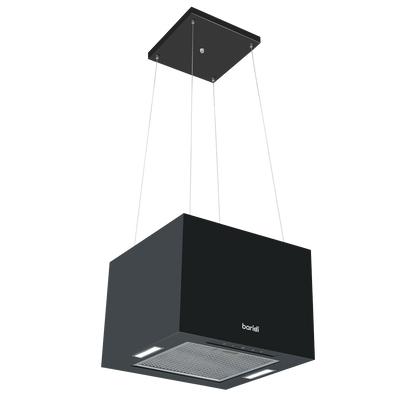 Baridi DH109 Square Island Cooker Hood 40cm - Black