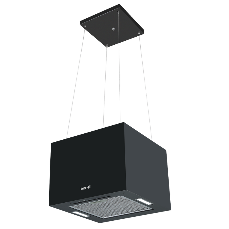Baridi DH109 Square Island Cooker Hood 40cm - Black - additional view 2