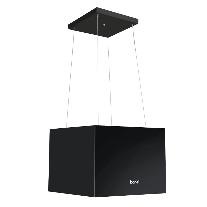 Baridi DH109 Square Island Cooker Hood 40cm - Black - additional view 5