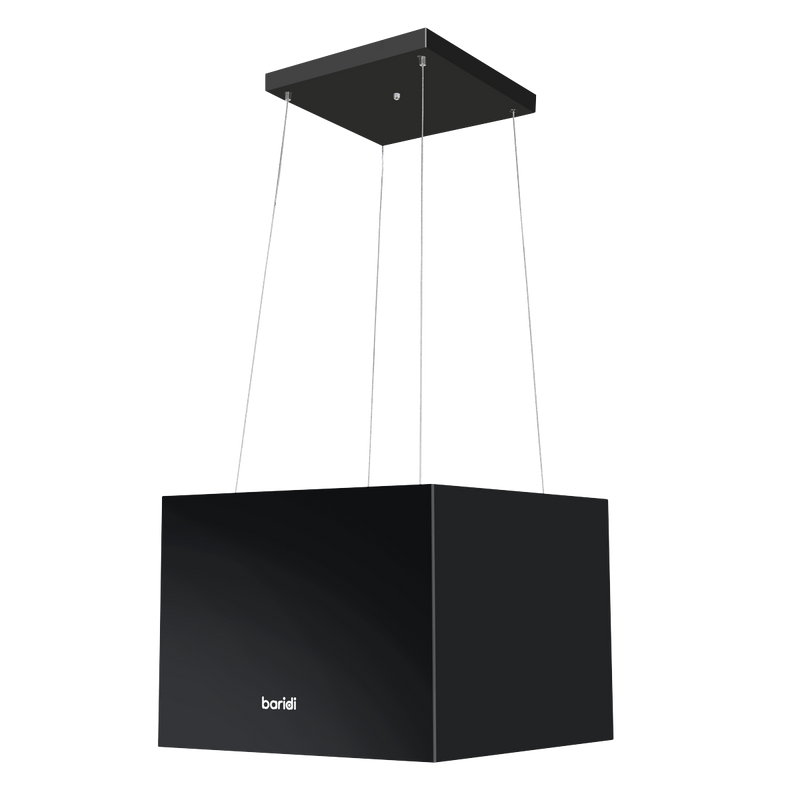 Baridi DH109 Square Island Cooker Hood 40cm - Black - additional view 6