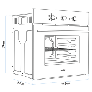 Baridi DH110 Built-In 5-Function Fan Assisted Oven with Timer 60cm, 55L Capacity - Black - additional view 18