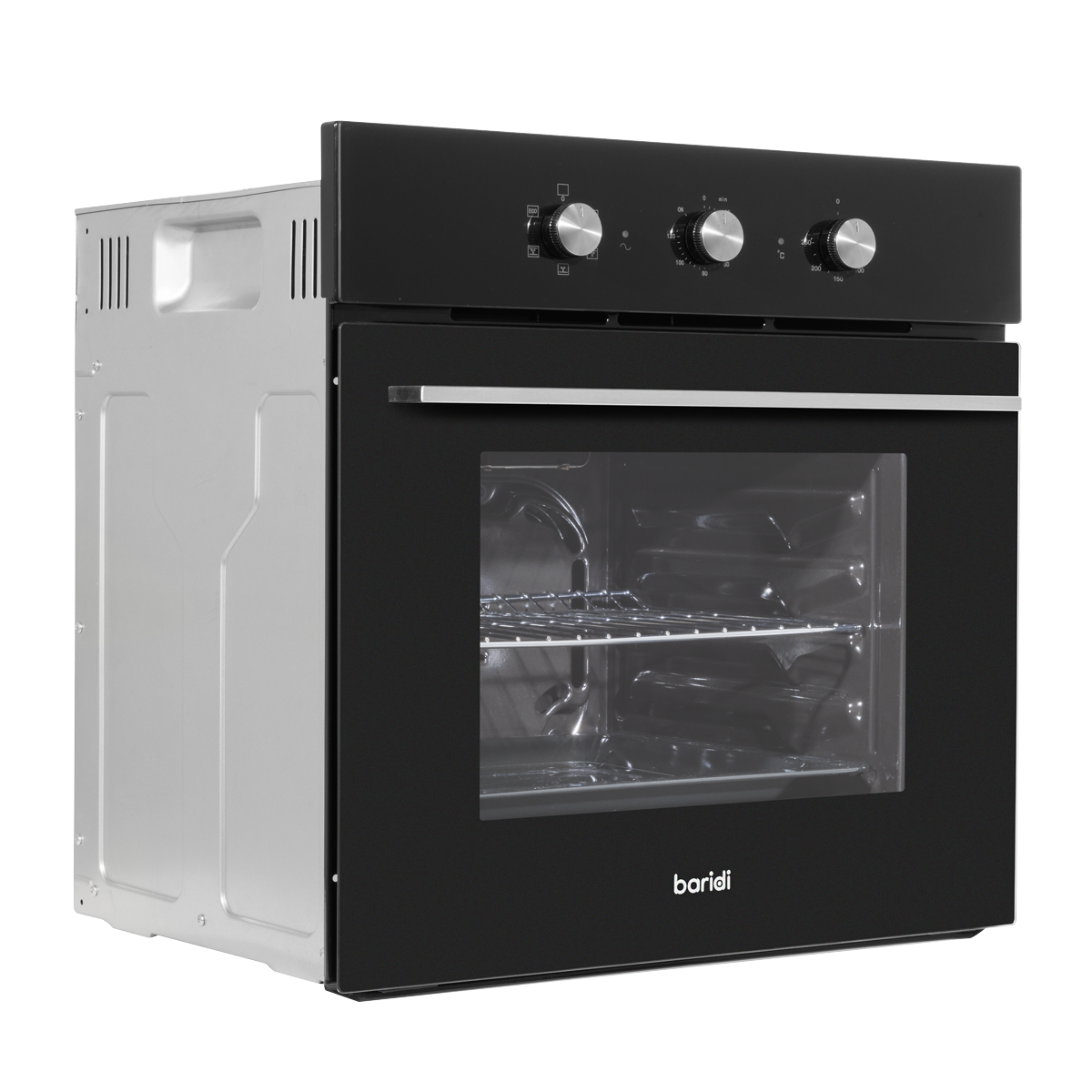 Baridi DH110 Built-In 5-Function Fan Assisted Oven with Timer 60cm, 55L Capacity - Black