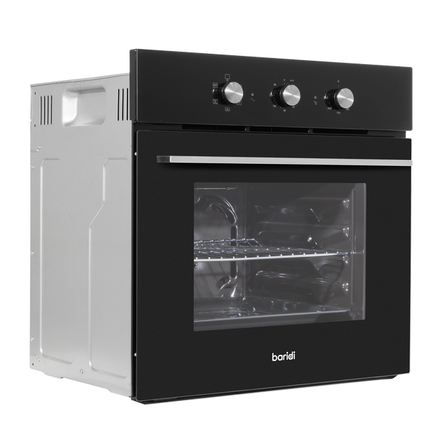 Baridi DH110 Built-In 5-Function Fan Assisted Oven with Timer 60cm, 55L Capacity - Black