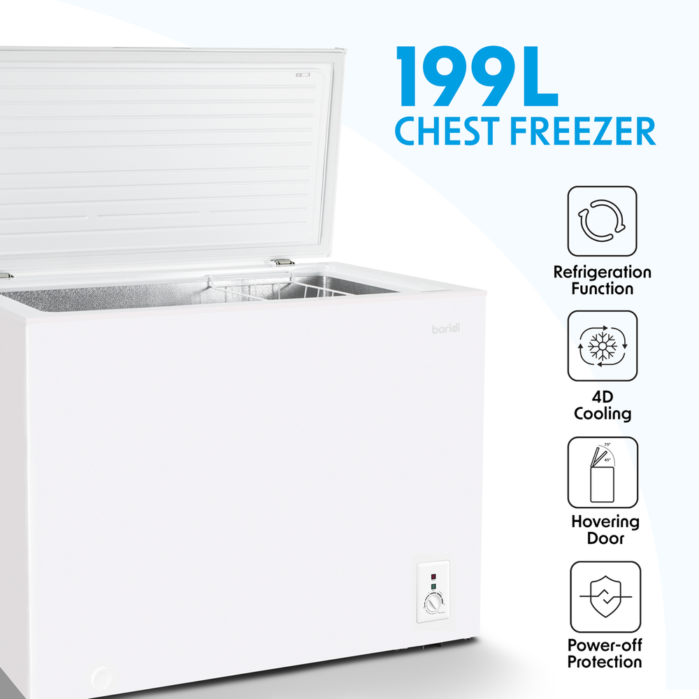 Baridi DH111 Freestanding Chest Freezer 199L Capacity - White - additional view 14
