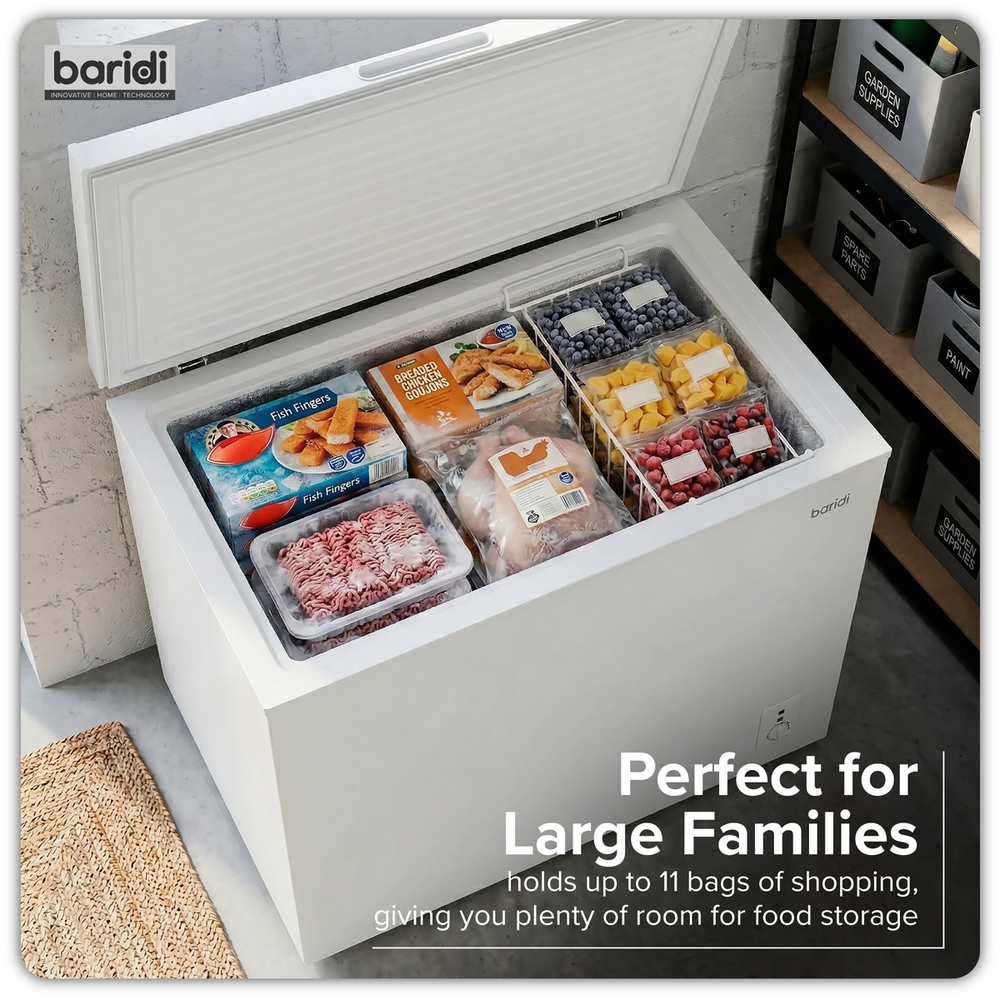 Baridi DH111 Freestanding Chest Freezer 199L Capacity - White - additional view 10