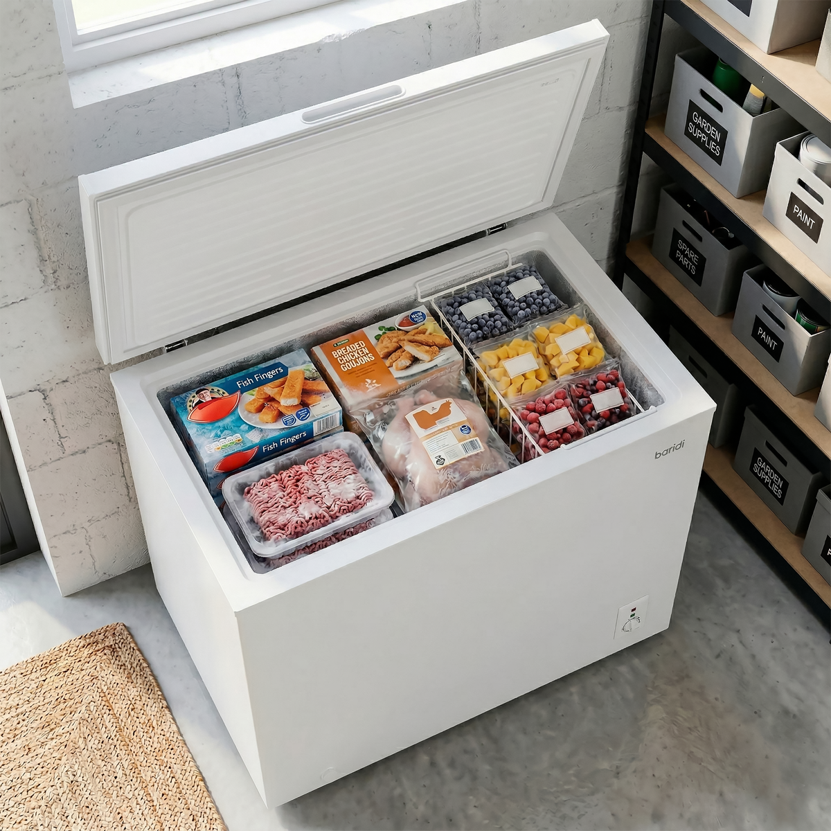 Baridi DH111 Freestanding Chest Freezer 199L Capacity - White - additional view 9