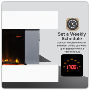 Baridi DH112 Wall Mounting Electric Fireplace with LED Flame Effect 52" - Grey - additional view 12