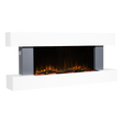 Baridi DH112 Wall Mounting Electric Fireplace with LED Flame Effect 52" - Grey