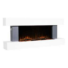 Baridi DH112 Wall Mounting Electric Fireplace with LED Flame Effect 52" - Grey