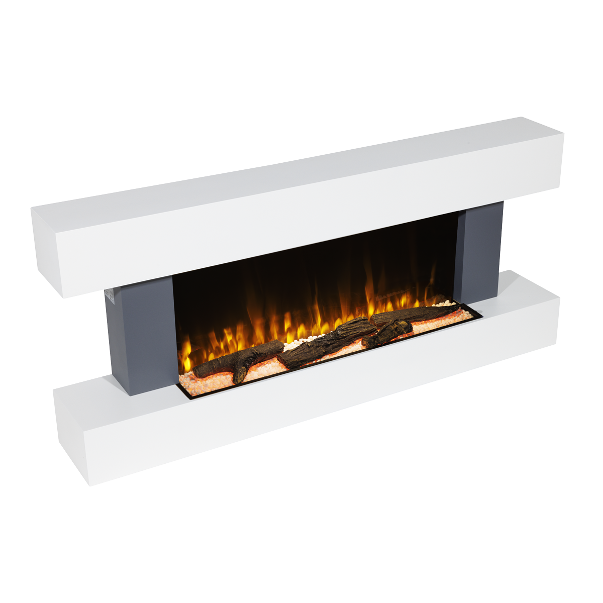 Baridi DH112 Wall Mounting Electric Fireplace with LED Flame Effect 52" - Grey - additional view 5