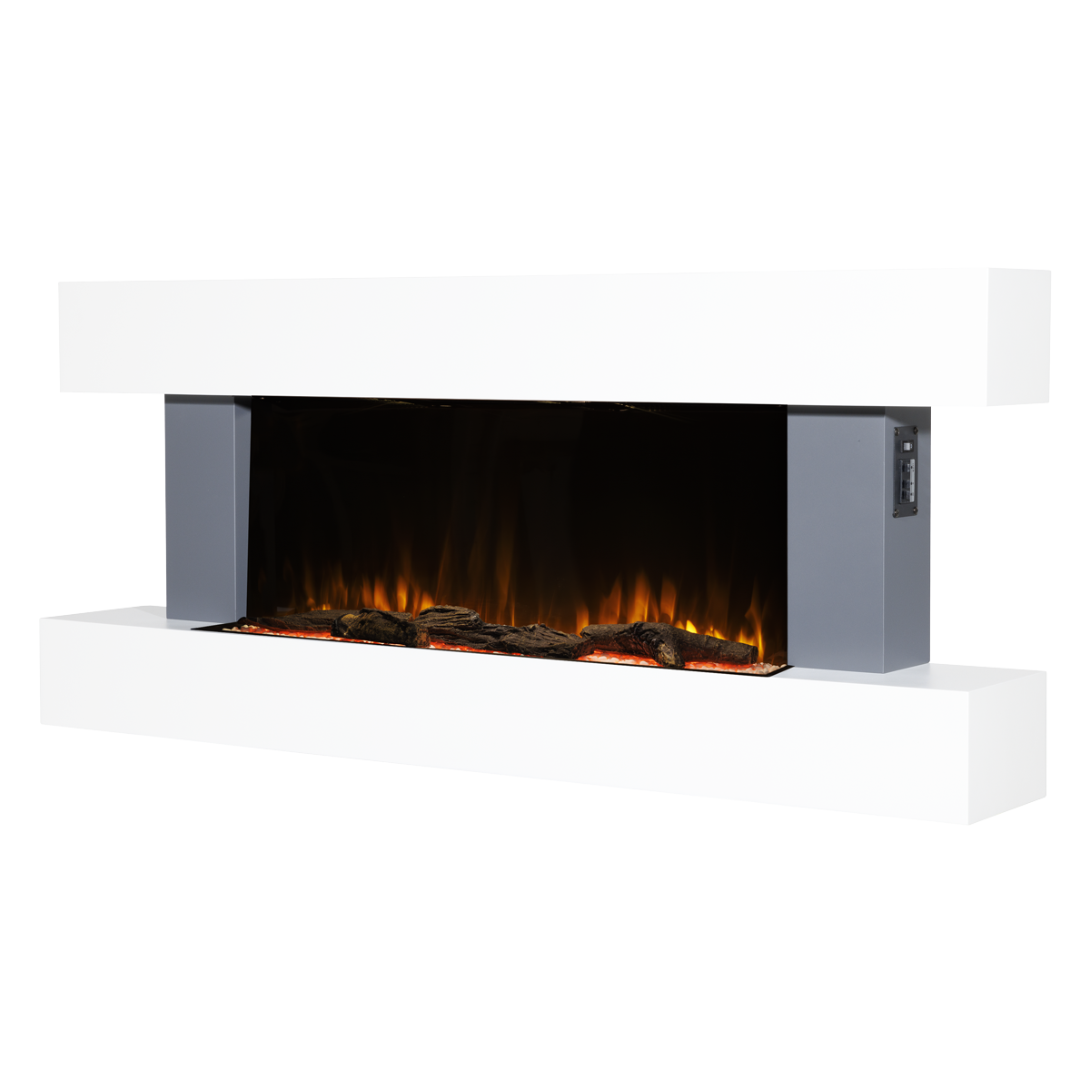 Baridi DH112 Wall Mounting Electric Fireplace with LED Flame Effect 52" - Grey - additional view 2