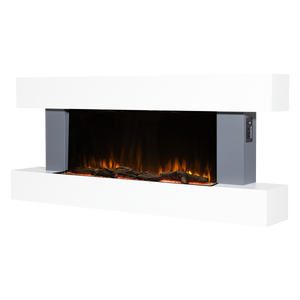 Baridi DH112 Wall Mounting Electric Fireplace with LED Flame Effect 52" - Grey - additional view 2