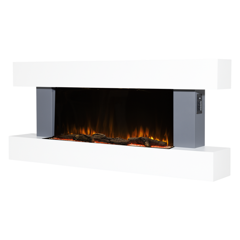 Baridi DH112 Wall Mounting Electric Fireplace with LED Flame Effect 52" - Grey - additional view 2