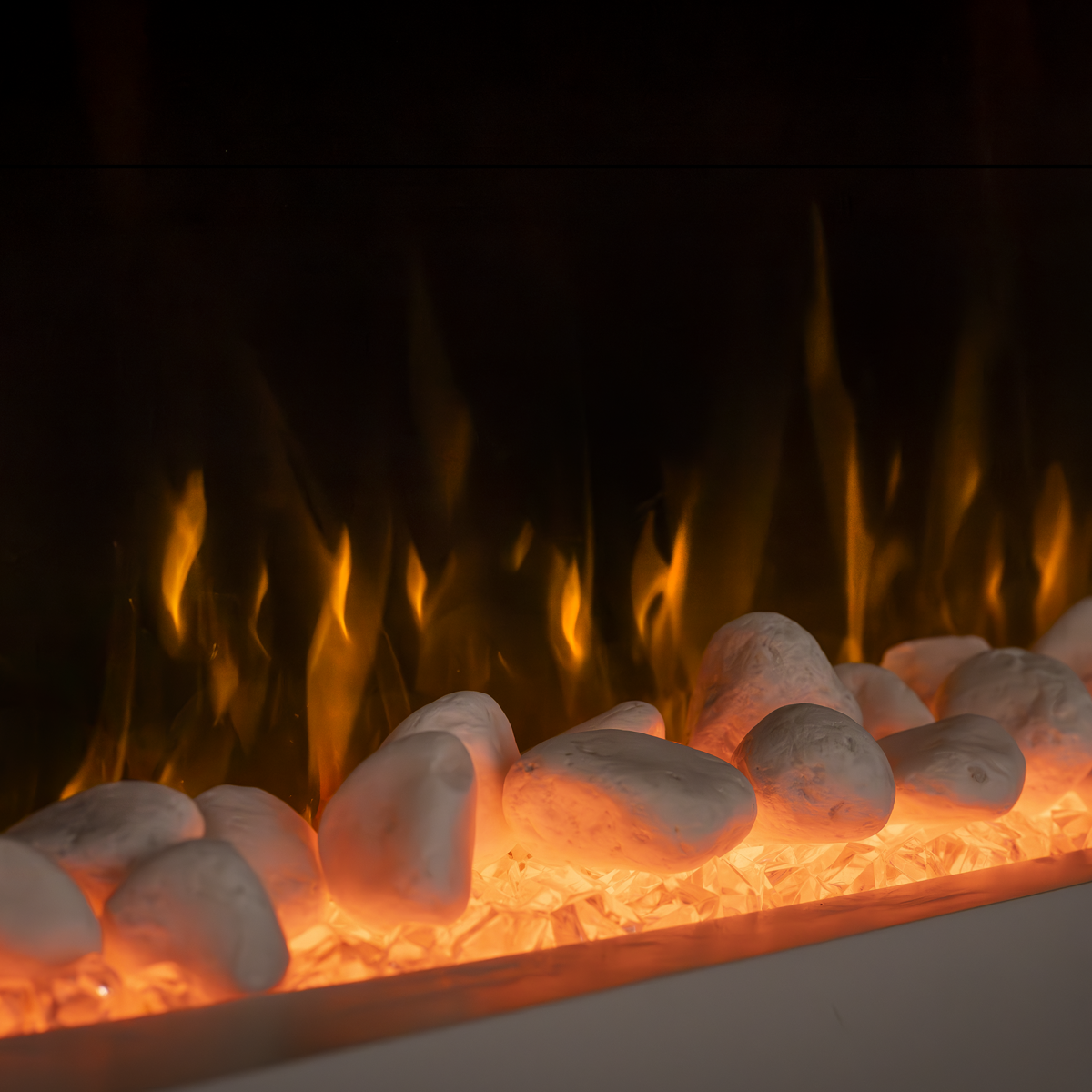 Baridi DH113 Wall Mounting Electric Fireplace with LED Flame Effect 46" - White - additional view 14