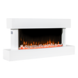 Baridi DH113 Wall Mounting Electric Fireplace with LED Flame Effect 46" - White