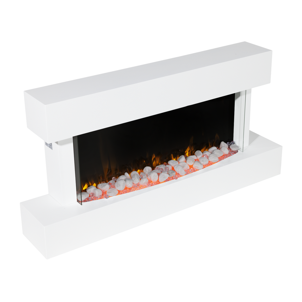 Baridi DH113 Wall Mounting Electric Fireplace with LED Flame Effect 46" - White - additional view 15
