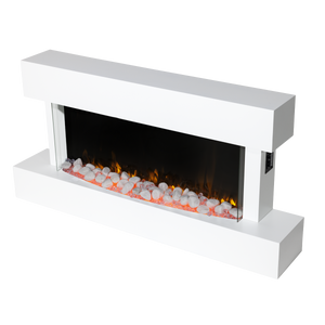 Baridi DH113 Wall Mounting Electric Fireplace with LED Flame Effect 46" - White - additional view 2