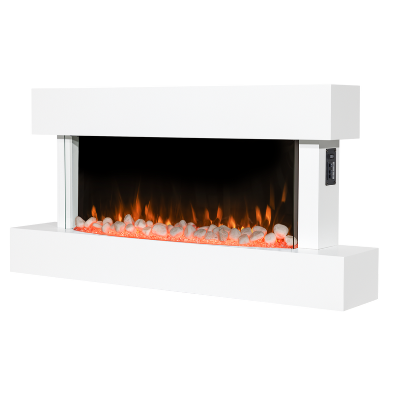 Baridi DH113 Wall Mounting Electric Fireplace with LED Flame Effect 46" - White - additional view 19