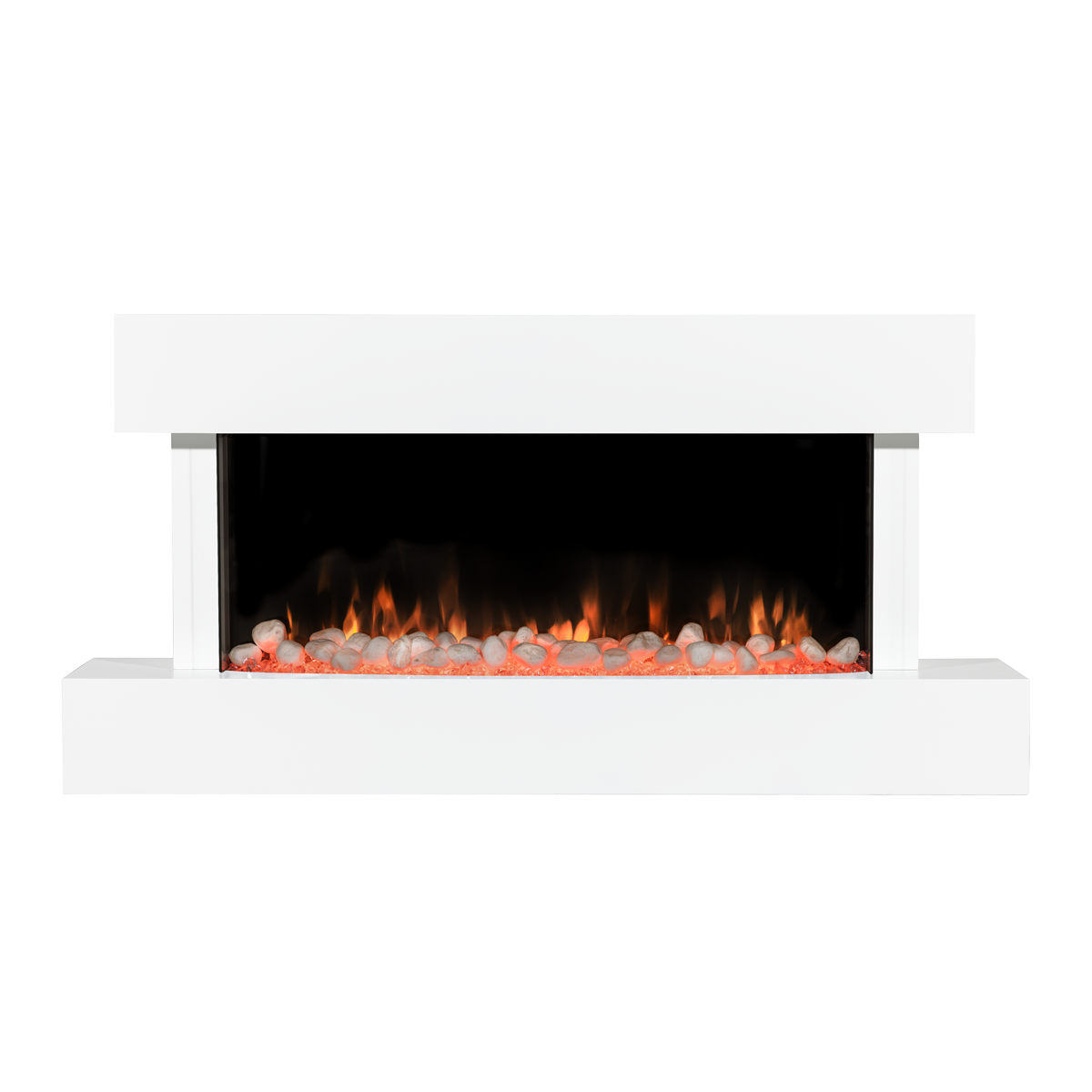 Baridi DH113 Wall Mounting Electric Fireplace with LED Flame Effect 46" - White - additional view 17