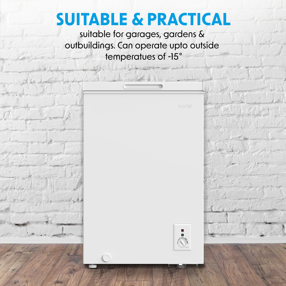 Baridi DH116 Freestanding Chest Freezer 99L Capacity - White - additional view 9