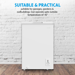 Baridi DH116 Freestanding Chest Freezer 99L Capacity - White - additional view 9