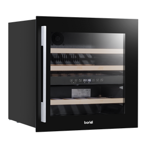 Baridi DH117 36 Bottle Built-In Wine Cooler with Beech Wood Shelves & LED Light - Black - additional view 3