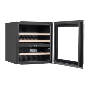 Baridi DH117 36 Bottle Built-In Wine Cooler with Beech Wood Shelves & LED Light - Black - additional view 5