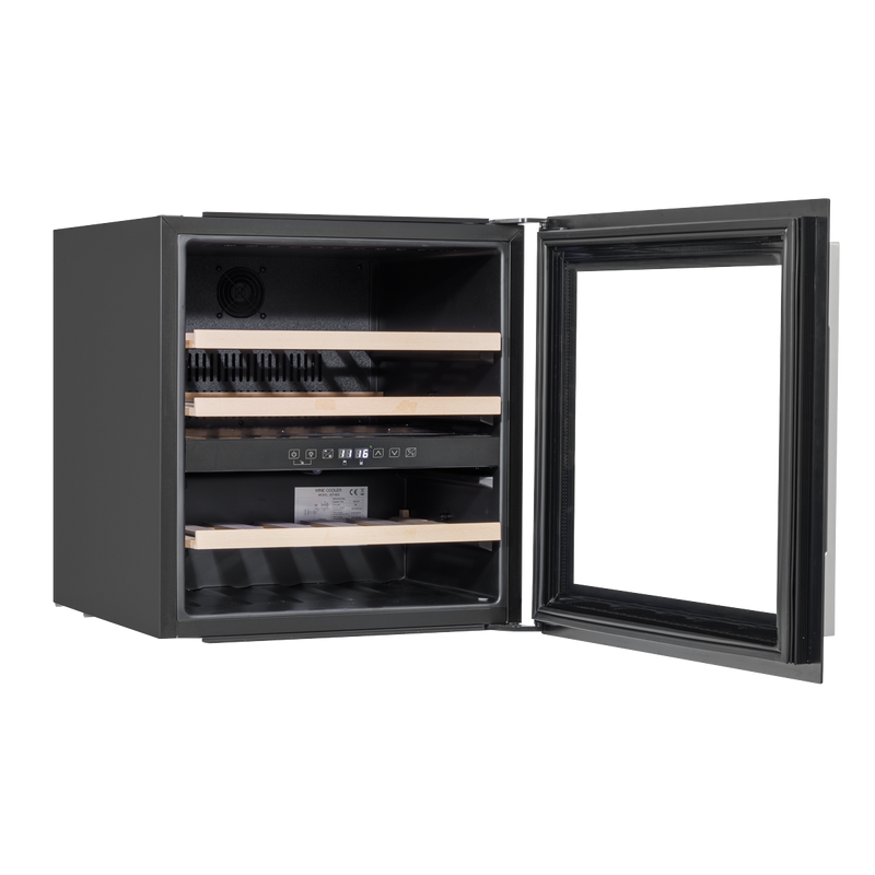 Baridi DH117 36 Bottle Built-In Wine Cooler with Beech Wood Shelves & LED Light - Black - additional view 5