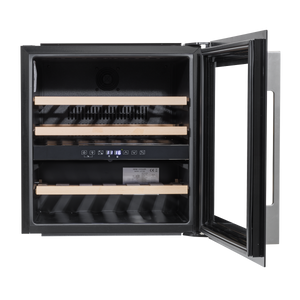 Baridi DH117 36 Bottle Built-In Wine Cooler with Beech Wood Shelves & LED Light - Black - additional view 6