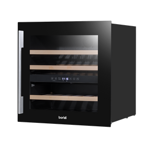 Baridi DH117 36 Bottle Built-In Wine Cooler with Beech Wood Shelves & LED Light - Black - additional view 9