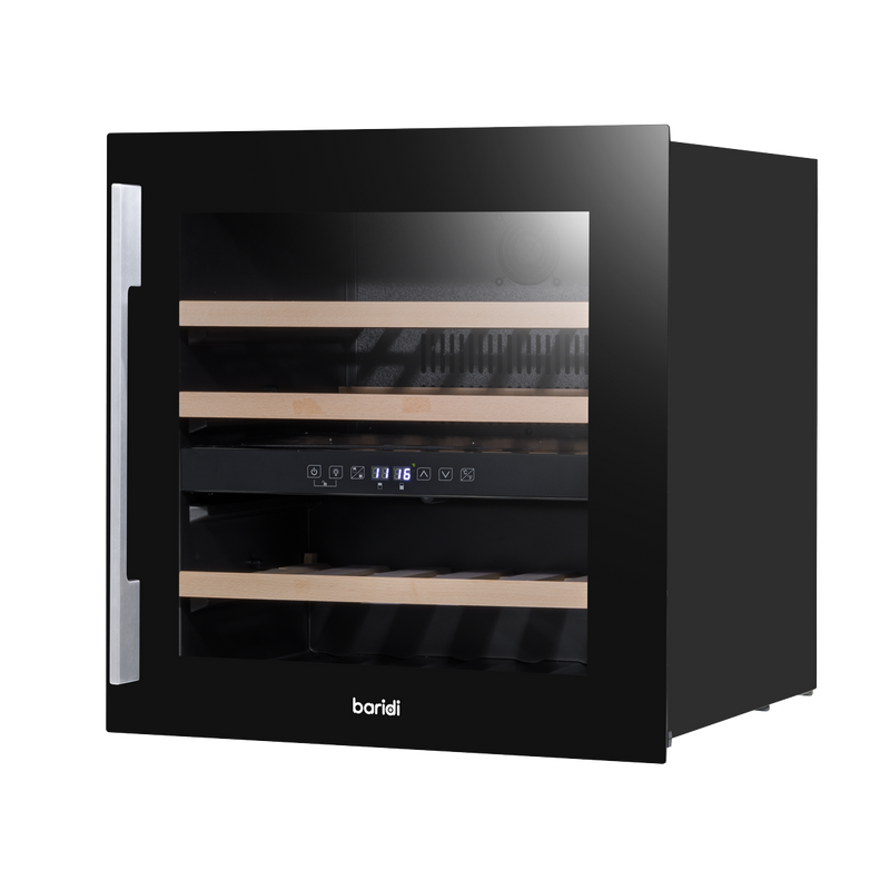 Baridi DH117 36 Bottle Built-In Wine Cooler with Beech Wood Shelves & LED Light - Black - additional view 9