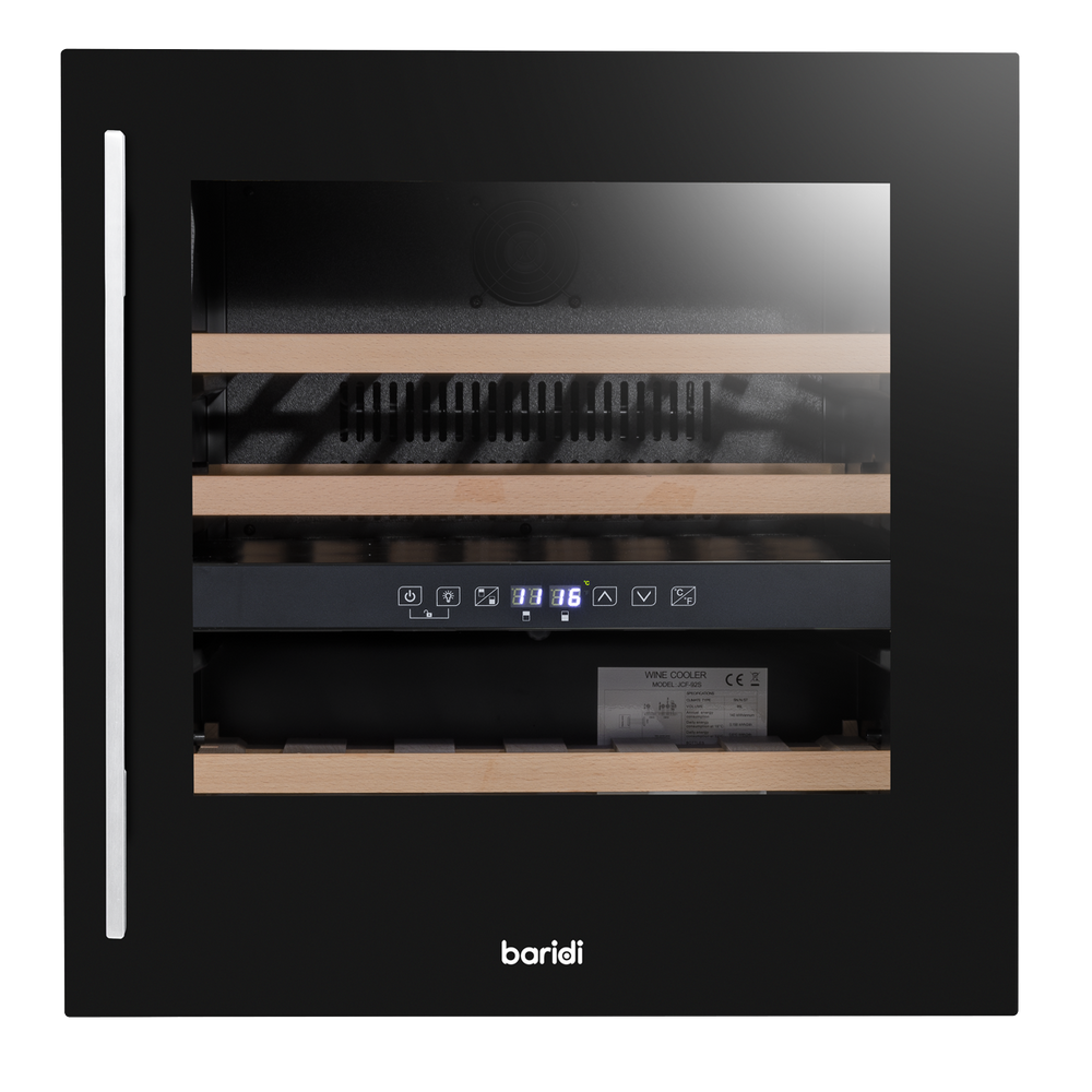 Baridi DH117 36 Bottle Built-In Wine Cooler with Beech Wood Shelves & LED Light - Black - additional view 11