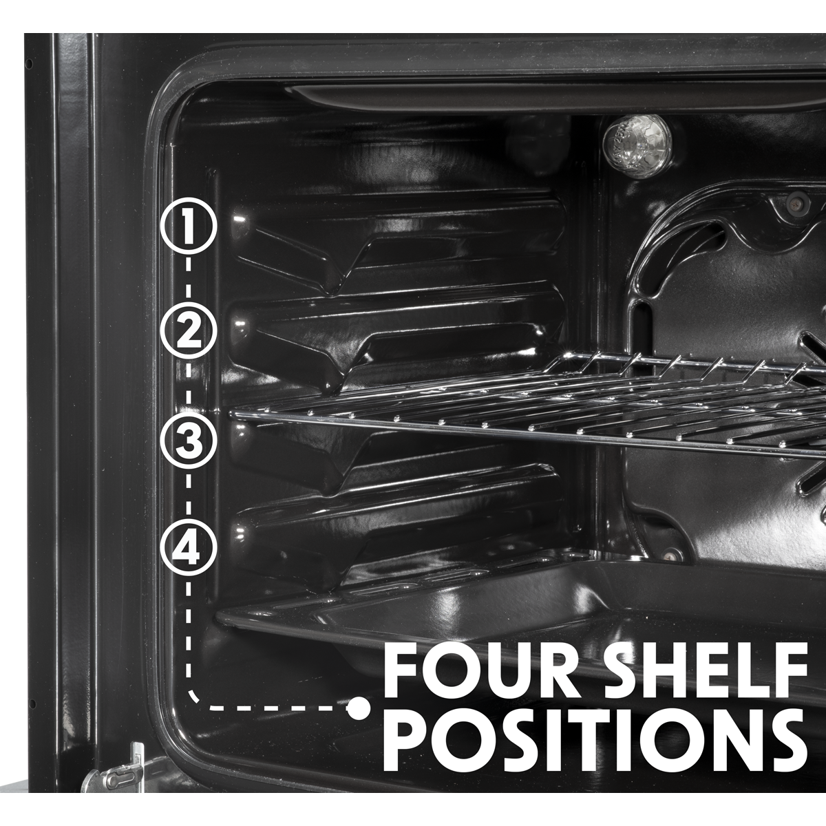 Baridi DH124 Integrated Fan-Assisted Electric Oven 60cm 55L Capacity - Black - additional view 7